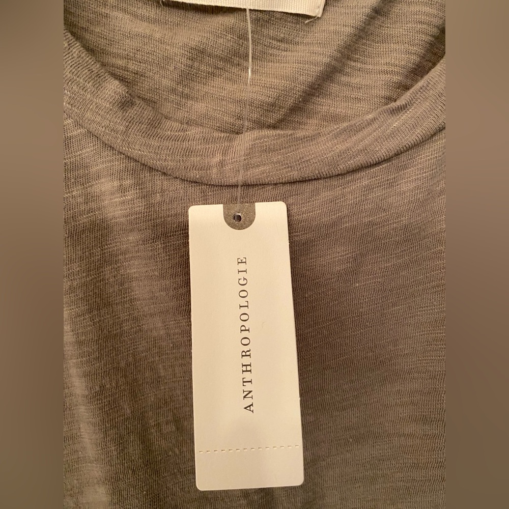 Anthropologie t.la Puffy Camo Women’s Brown Green Moss Cotton Sleeve Tee Size XS - Picture 4 of 11